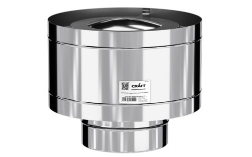 Оголовок Craft нержавеющий (316/0,8/304/0,5), ф120/220 с ветрозащитой