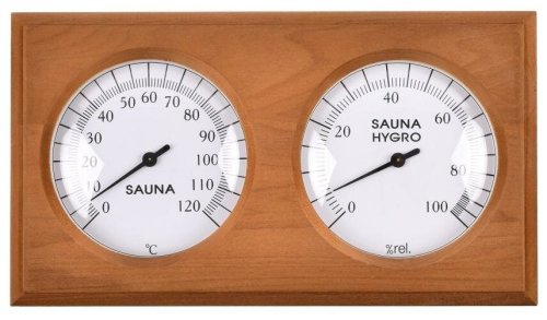детальное фото термометр с гигрометром банная станция очки квадрат термо, липа, th-21т, 212f, банный эксперт в интернет-магазине Дачный Эксперт