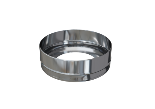 Заглушка Феррум с отверстием нержавеющая (430/0,5мм) ф120/200