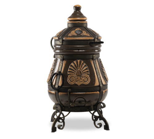 детальное фото тандыр экотандыры греческий, чёрный, откидная крышка, колеса в интернет-магазине Дачный Эксперт