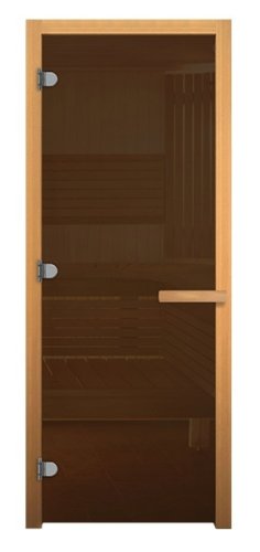 детальное фото дверь бронза 190*68, 8 мм, 3 петли, коробка осина, банный эксперт левая в интернет-магазине Дачный Эксперт