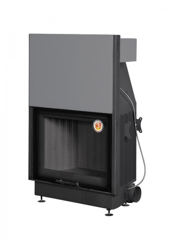 топка каминная вега 800pв подовое горение черный шамот экокамин 