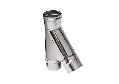 Тройник Феррум угол 135°, нержавеющий (430/0,5мм), ф150, по воде