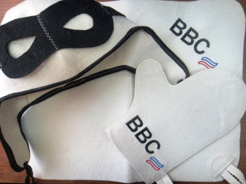 детальное фото набор для бани и сауны "летчик- ввс" (3 предмета), белый, мск в интернет-магазине Дачный Эксперт