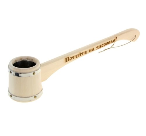 детальное фото черпак "емеля" 0,25л с нержавеющей вставкой "потейте на здоровье", банный эксперт в интернет-магазине Дачный Эксперт