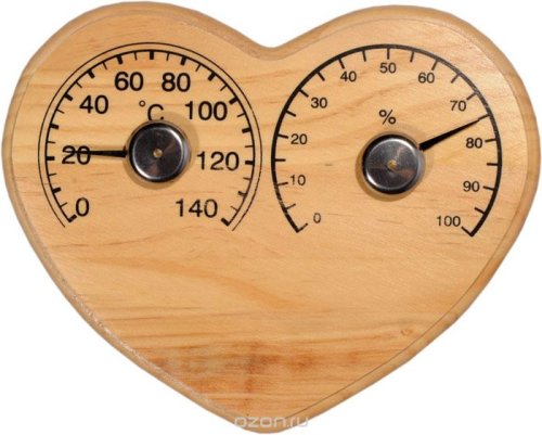 детальное фото термометр с гигрометром "сердце" в интернет-магазине Дачный Эксперт