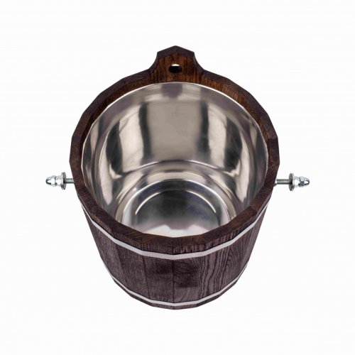 детальное фото обливное устройство 12л с нержавеющей вставкой woodson дуб темный в интернет-магазине Дачный Эксперт