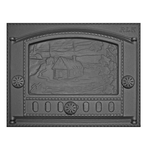 детальное фото дверца чугунная каминная дк-2б  домик в деревне 435*320*92 мм рубцовск в интернет-магазине Дачный Эксперт