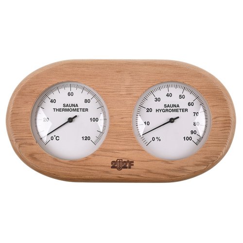 детальное фото термометр с гигрометром банная станция очки овал канадский кедр, th-20-r, 212f, банный эксперт в интернет-магазине Дачный Эксперт