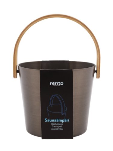 детальное фото ведро sawo 5л, tammer-tukku rento алюминиевое с бамбуковой ручкой, какао в интернет-магазине Дачный Эксперт