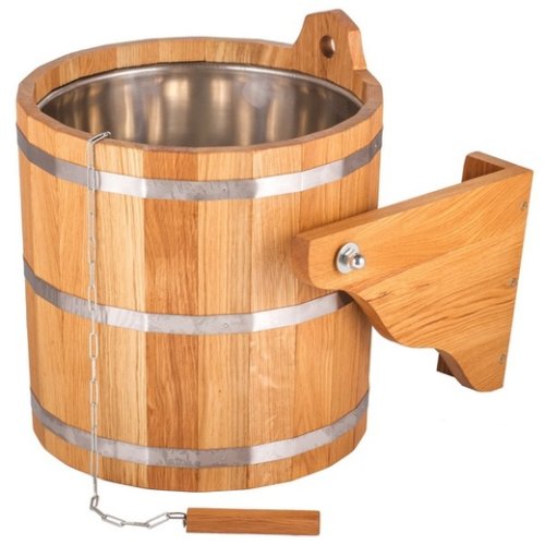 детальное фото обливное устройство 20л с нержавеющей вставкой woodson дуб в интернет-магазине Дачный Эксперт