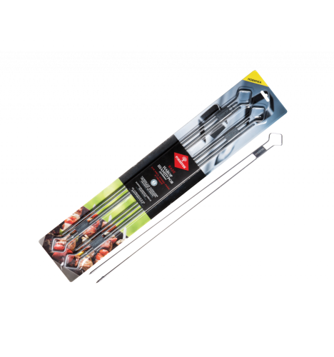 детальное фото набор шампуров forester 50см, двойные v-образные 4шт в блистере в интернет-магазине Дачный Эксперт