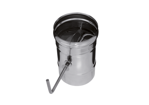 Заслонка Феррум (шибер поворотный) нержавеющая (430/0,8мм), ф115