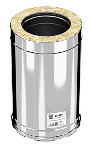 Дымоход Craft утепленный нержавеющий (316/0,5/304/0,5) ф130/230 L=0,25м по воде