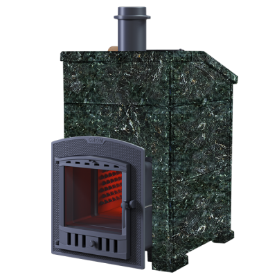 печь для бани gfs гром 30п2 в облицовке президент 1000/40 серпентинит (верх.)