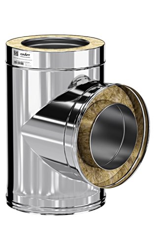 Тройник Craft 90° утепленный нержавеющий (316/0,8/304/0,5) ф200/300 по воде