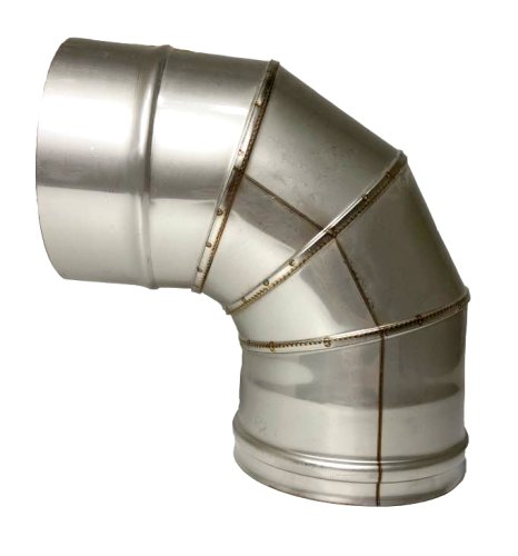 Колено Craft угол 90° нержавеющее (304/0,8мм) ф200