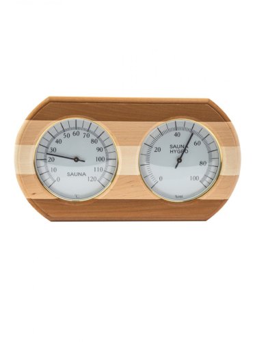 детальное фото термометр с гигрометром банная станция очки контраст овал, липа, th-20с, 212f, банный эксперт в интернет-магазине Дачный Эксперт
