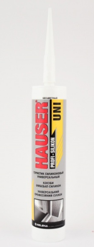 герметик hauser uni силиконовый бесцветный универсальный, 260 мл