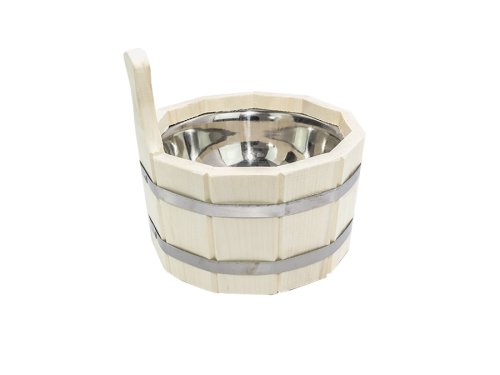 детальное фото ушат 3л, с нержавеющей вставкой, липа, 212f, банный эксперт в интернет-магазине Дачный Эксперт